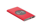 Kabelloser Power Charger aus Aluminium bedrucken, 4000 mAh farbe rot