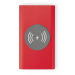 Kabelloser Power Charger aus Aluminium bedrucken, 4000 mAh farbe rot