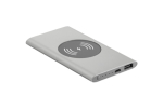 Kabelloser Power Charger aus Aluminium bedrucken, 4000 mAh farbe silber