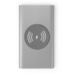 Kabelloser Power Charger aus Aluminium bedrucken, 4000 mAh farbe silber