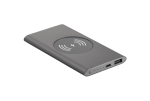 Kabelloser Power Charger aus Aluminium bedrucken, 4000 mAh farbe dunkelgrau