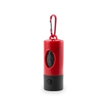 Farbige Box mit Hundebeutel mit Karabiner für Hundehalter farbe rot erste Ansicht