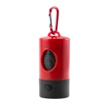 Farbige Box mit Hundebeutel mit Karabiner für Hundehalter farbe rot