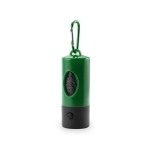 Farbige Box mit Hundebeutel mit Karabiner für Hundehalter farbe grün erste Ansicht