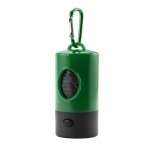 Farbige Box mit Hundebeutel mit Karabiner für Hundehalter farbe grün