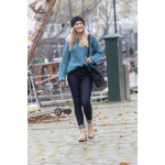 Nachhaltige Wintermütze aus recycelten Materialien bedrucken farbe schwarz Lifestyle-Bild 2