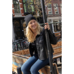 Mütze aus recycelten Materialien im klassischen Design farbe schwarz Lifestyle-Bild 2