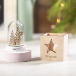 Weihnachtlicher Kerzenhalter aus Holz mit Duftkerze für Kunden sechste Ansicht