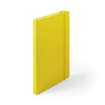 Bedruckbares DIN A5 Notizbuch mit softem PU-Cover und liniertes Papier farbe gelb erste Ansicht