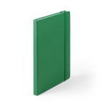 Bedruckbares DIN A5 Notizbuch mit softem PU-Cover und liniertes Papier farbe grün erste Ansicht