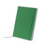 Bedruckbares DIN A5 Notizbuch mit softem PU-Cover und liniertes Papier farbe grün