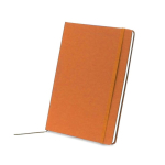 Bedruckbares DIN A5 Notizbuch mit softem PU-Cover und liniertes Papier farbe orange