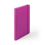 Bedruckbares DIN A5 Notizbuch mit softem PU-Cover und liniertes Papier farbe pink erste Ansicht