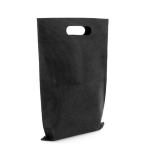 Günstige Non-Woven-Tasche mit gestanztem Henkel, 80 g/m2 Minimart farbe schwarz sechste Ansicht