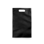 Günstige Non-Woven-Tasche mit gestanztem Henkel, 80 g/m2 Minimart farbe schwarz erste Ansicht