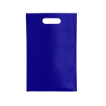 Günstige Non-Woven-Tasche mit gestanztem Henkel, 80 g/m2 Minimart farbe blau erste Ansicht