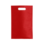 Günstige Non-Woven-Tasche mit gestanztem Henkel, 80 g/m2 Minimart farbe rot erste Ansicht
