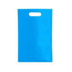 Günstige Non-Woven-Tasche mit gestanztem Henkel, 80 g/m2 Minimart farbe hellblau erste Ansicht