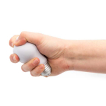 Antistressfigur in Form einer Glühbirne als Werbemittel bedrucken farbe weiß vierte Ansicht