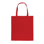 Nachhaltige Werbetasche aus recycelter Baumwolle, 145 g/m2 farbe rot zweite Ansicht