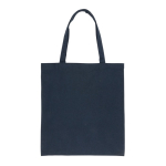 Nachhaltige Werbetasche aus recycelter Baumwolle, 145 g/m2 farbe marineblau