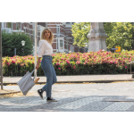 Verstärkte Öko-Tasche aus recycelter Baumwolle mit Firmenlogo, 145 g/m2 farbe grau Lifestyle-Bild