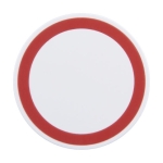 Zweifarbige kabellose Handy-Ladestation mit Ihrem Design farbe rot zweite Vorderansicht