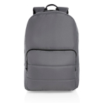 Öko-Laptop-Rucksack mit Stiftschlaufen, 15,6” farbe mattsilber