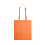 Recycelte Baumwolltasche bedrucken, Tragkraft: 8 kg, 120 g/m2 farbe orange erste Ansicht