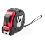 5m langes Maßband mit Aufrollsystem in schwarz-rotem ABS-Gehäuse