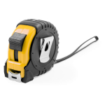 5m langes Maßband mit Aufrollsystem in schwarz-rotem ABS-Gehäuse