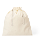 Mittelgroßer Baumwoll-Geschenkbeutel mit Logo, 105 g/m2 farbe beige erste Ansicht