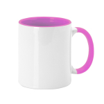 Keramikbecher mit farbigem Griff und Innenseite, 350 ml farbe rosa erste Ansicht