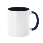 Keramikbecher mit farbigem Griff und Innenseite, 350 ml farbe marineblau erste Ansicht