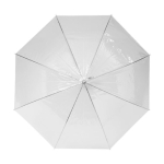 Transparenter automatischer Regenschirm als Werbeartikel, Ø 100 farbe weiß