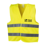 Polyester-Sicherheitsweste mit hoher Sichtbarkeit für Ihr Logo, XL Ansicht mit Druckbereich