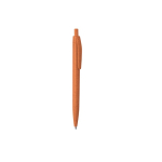 Öko Kugelschreiber aus Weizenstroh und PP mit blauer Tinte mit Logo farbe orange erste Ansicht