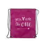 Sportbeutel für Kinder aus Polyester 210D mit Kordelzug farbe pink