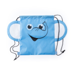 Lustiger Kinder-Turnbeutel mit verschiedenen Tierdesigns farbe hellblau erste Ansicht