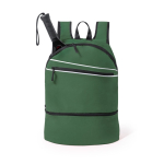 Praktischer Rucksack aus festem 600D-Polyester mit Schuhfach farbe dunkelgrün erste Ansicht