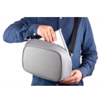 Diebstahlsicherer Rucksack aus RPET mit RFID-Schutz farbe grau Ansicht 12