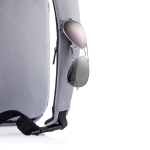 Diebstahlsicherer Rucksack aus RPET mit RFID-Schutz farbe grau sechste Ansicht