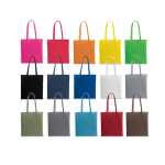 Farbige Baumwolltasche als Messegeschenk, 140 g/m² Ansicht in vielen Farben