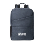Recycelter Laptoprucksack mit gepolsterten Fächern, 15,6” Ansicht mit Druckbereich