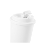 Doppelwandiger Kaffeebecher To Go aus PP bedrucken, 500ml farbe weiß fünfte Ansicht