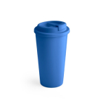 Doppelwandiger Kaffeebecher To Go aus PP bedrucken, 500ml farbe köngisblau