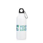 Personalisierte Aluminiumflaschen mit Bild 400ml Ansicht mit Druckbereich