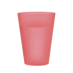 Transluzenter Kunststoffbecher für Events 300 ml farbe rot-transparent