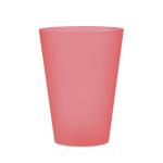 Transluzenter Kunststoffbecher für Events 300 ml farbe rot-transparent
