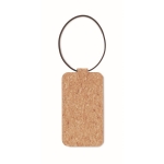 Kofferanhänger aus Kork für Reiseveranstalter mit Logo bedrucken farbe beige dritte Ansicht